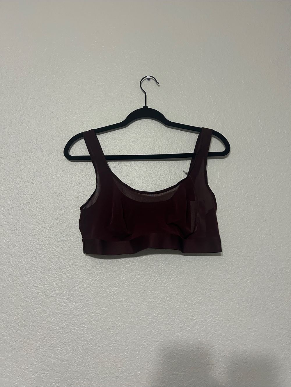 Native Burgundy Wireless Crop Bra